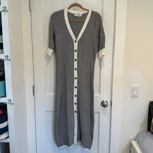 Derek Lam 10 Crosby Summer Knit Cardigan Short Sleeve Dress